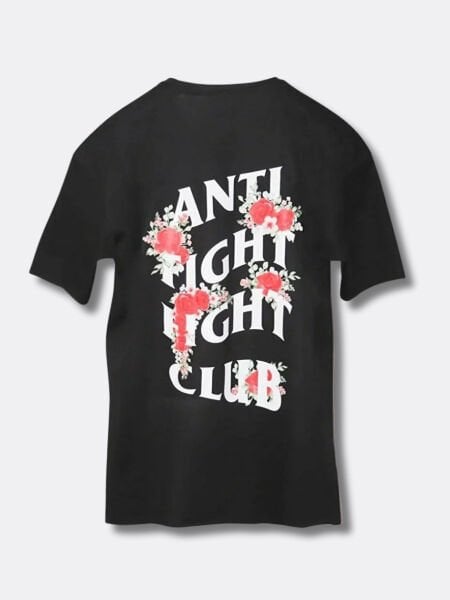 Anti Fight Fight Club Black Rose T-shirt Oversize
