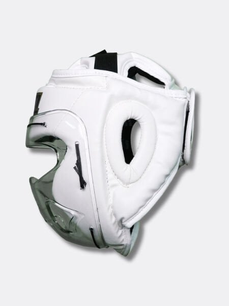 Yüz Korumalı Boks kaskı Beyaz