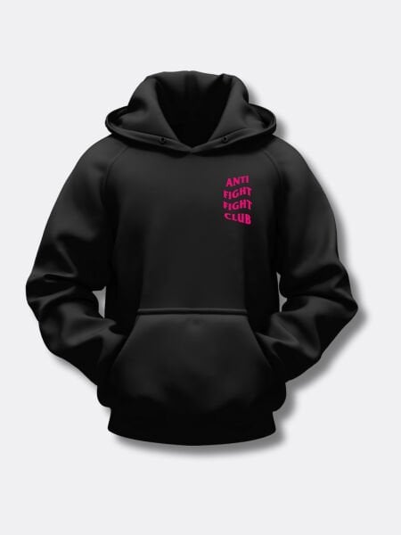 AntiFight Pembe Neon Hoodie kapüşonlu sweatshirt