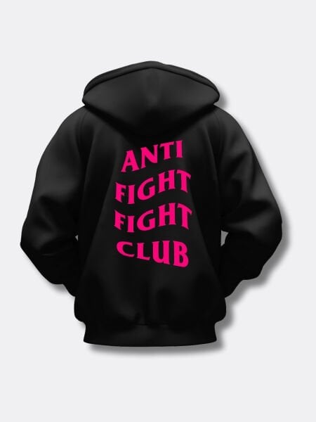 AntiFight Pembe Neon Hoodie kapüşonlu sweatshirt