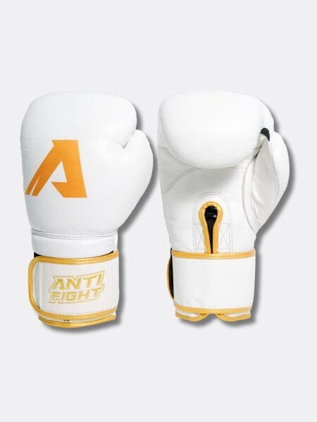 Golden White Rabbit Deri Boks Eldiveni