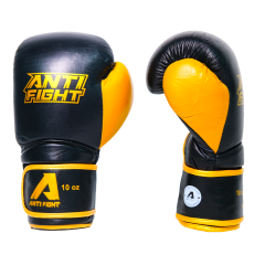 Antifight Golden Black Deri Boks Eldiveni
