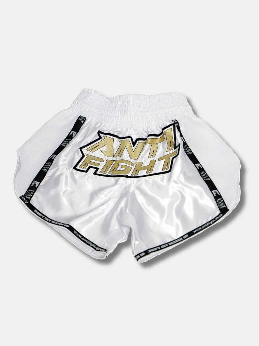 Klasik Beyaz Gold KickBoks Muaythai Şortu