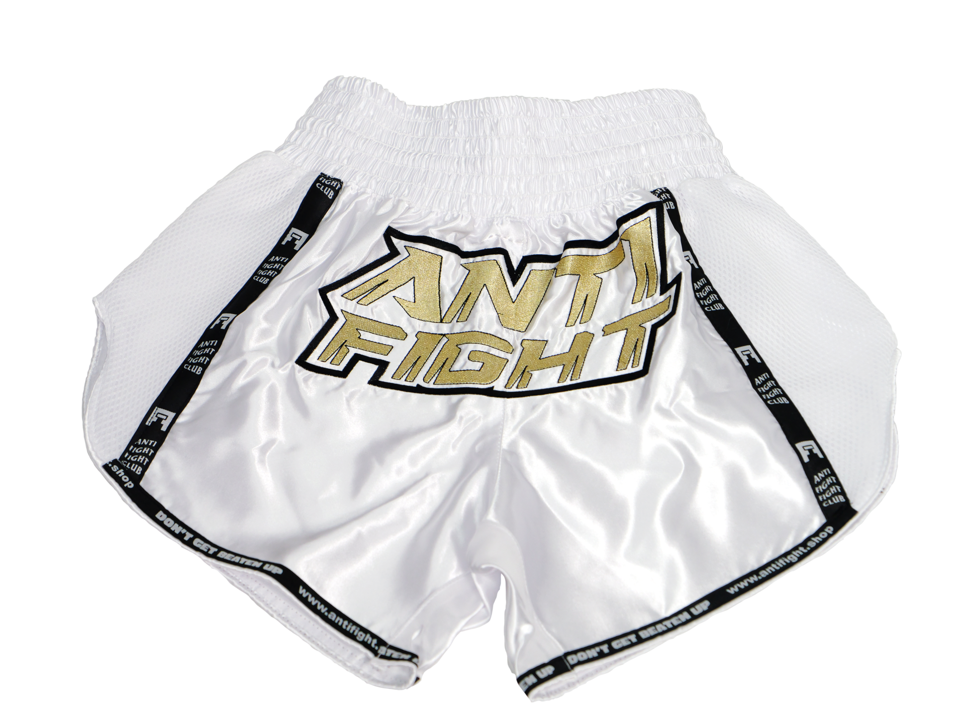 AntiFight Klasik Beyaz Gold Kickboks Muaythai Şortu