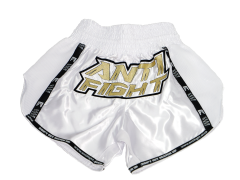 AntiFight Klasik Beyaz Gold Kickboks Muaythai Şortu